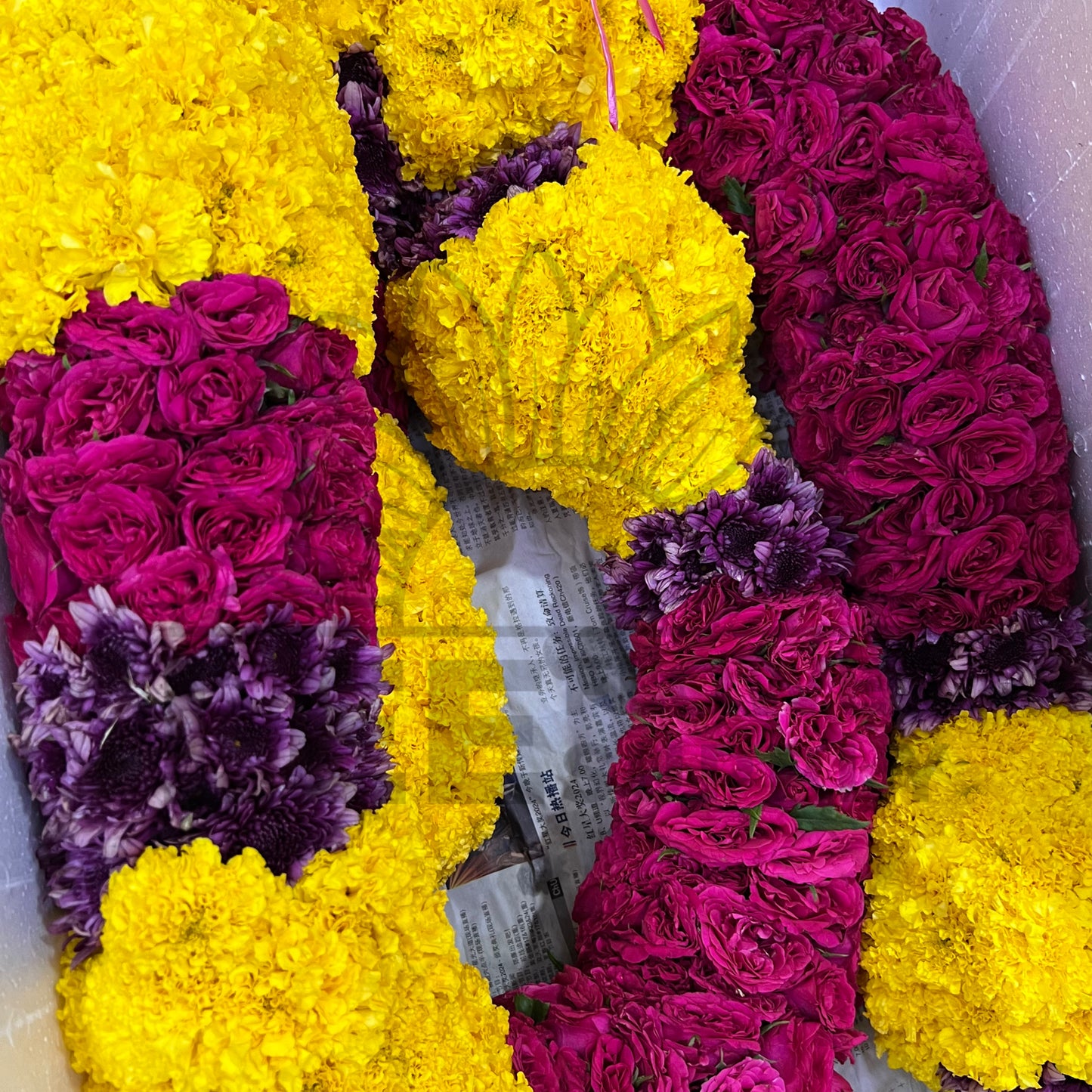 packed in a styrofoam box