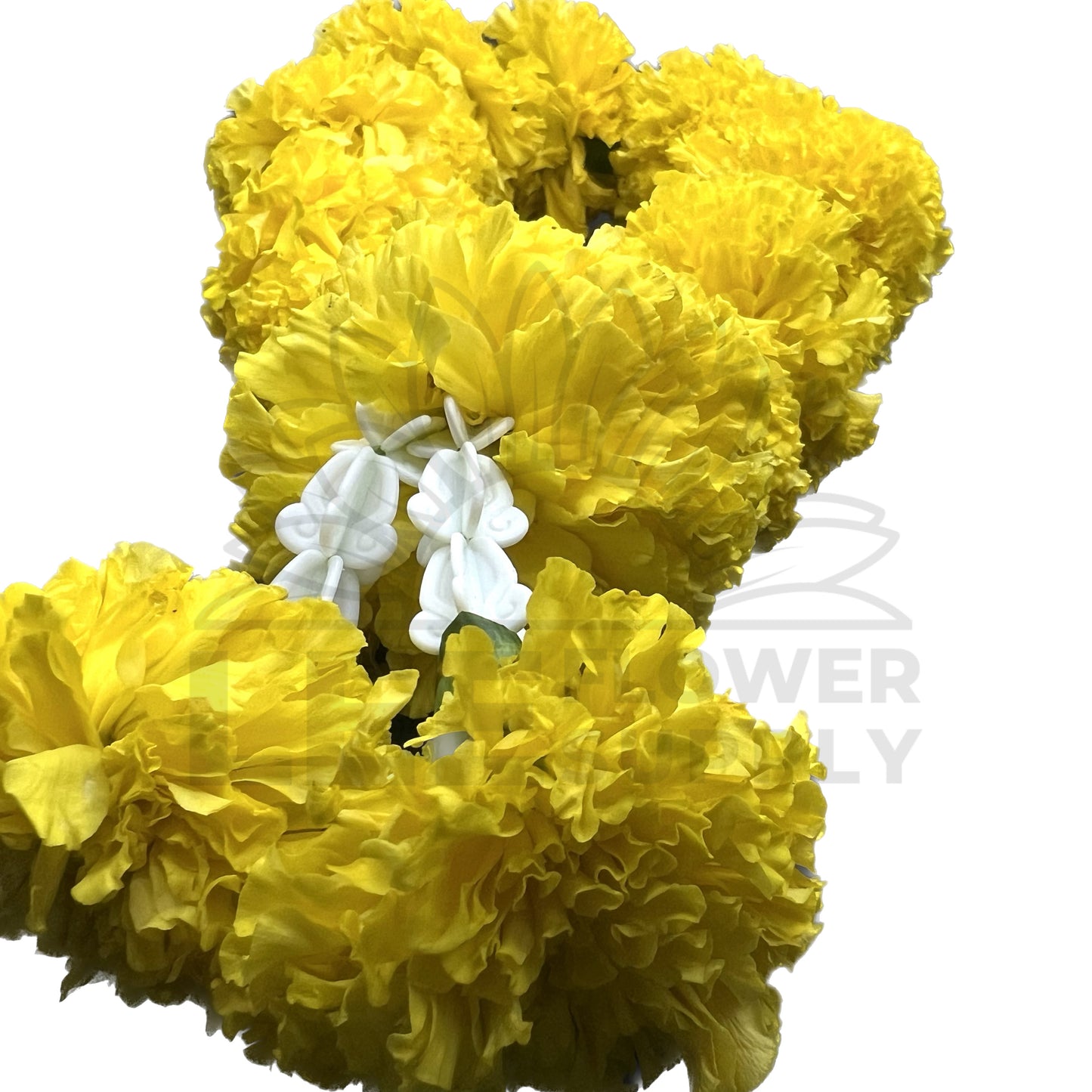 india yellow kolipu garland 13 pcs bottom view
