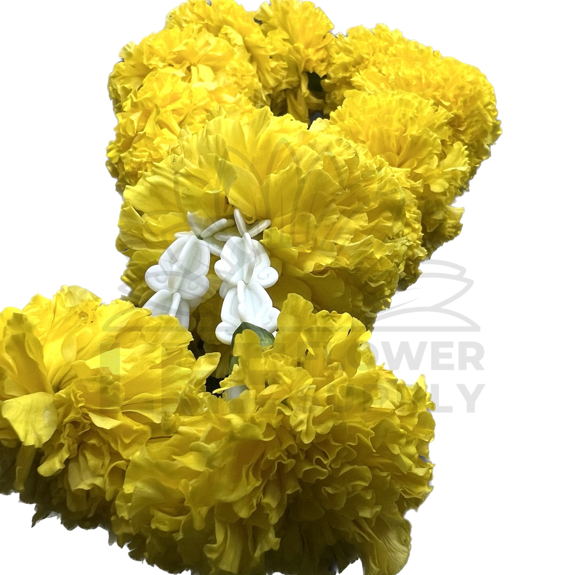 india yellow kolipu garland 13 pcs bottom view