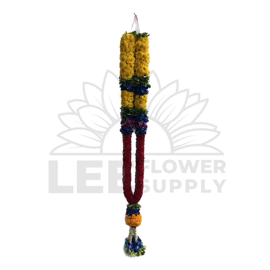 mixed color flower garland 7 foot long