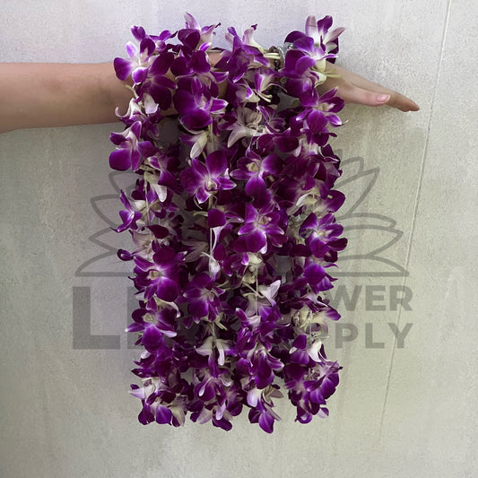 a few string of tied orchid garland