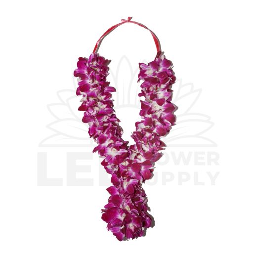 full view of purple orchid garland 1 foot