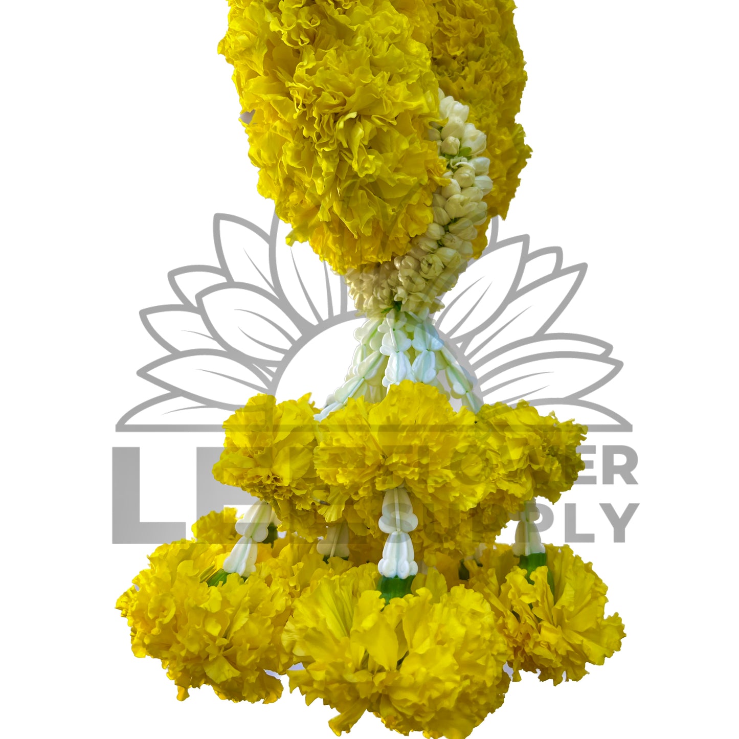 Yellow Marigold Crown with Jasmine Garland and Marigold Head