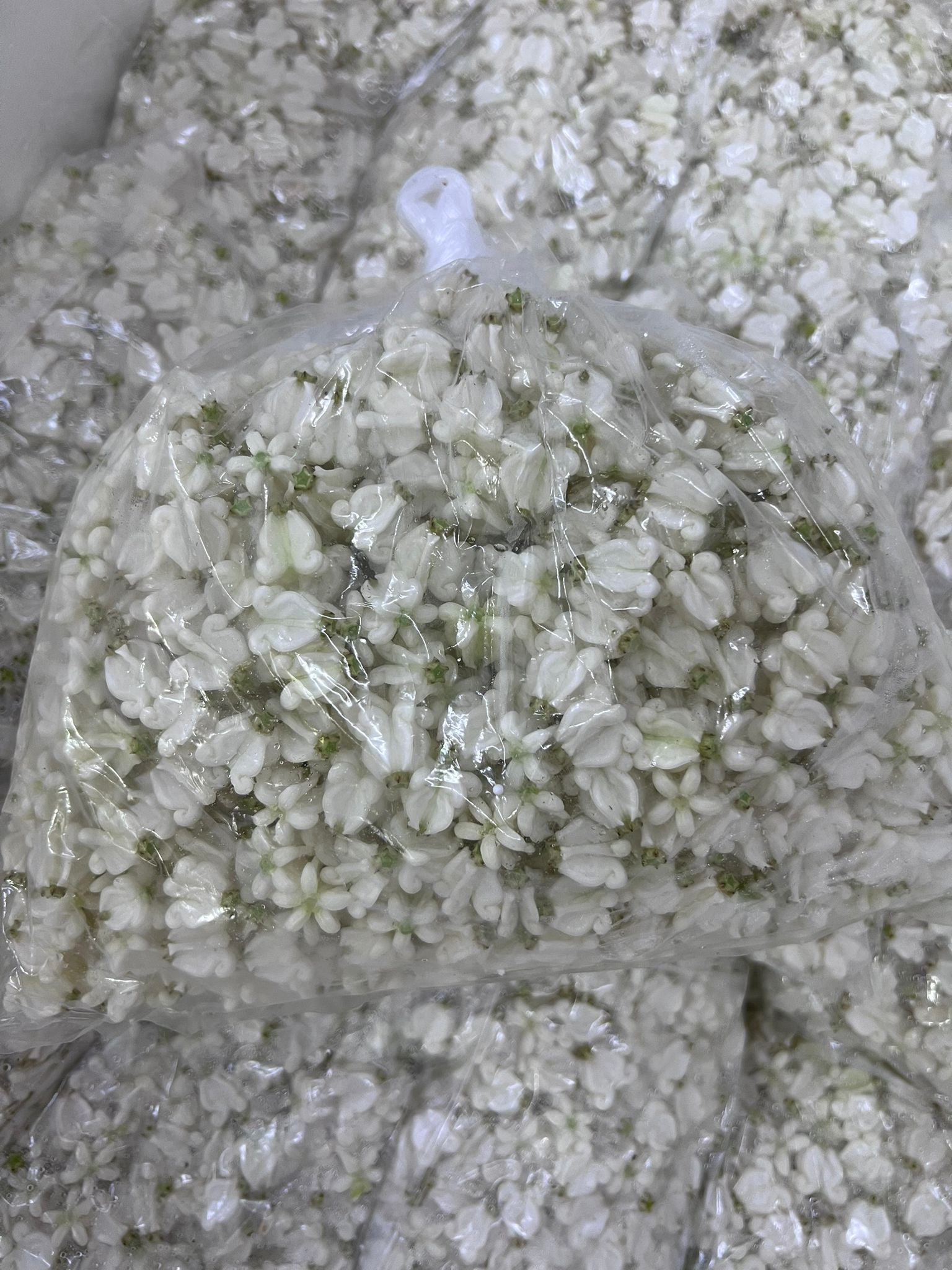 a bag of loose crown flowers