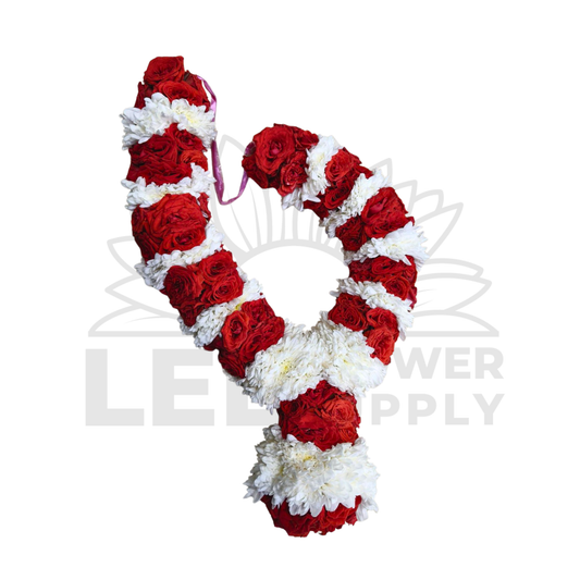 Red Rose & White Chrysanthemum Garland
